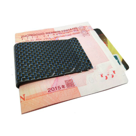 Carbon Fiber Money Clip Wallet for Men – Slim Business Card Holder, Gift for Him