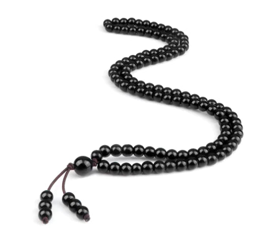 Men's Natural Stone Malachite 108 Beaded Necklace