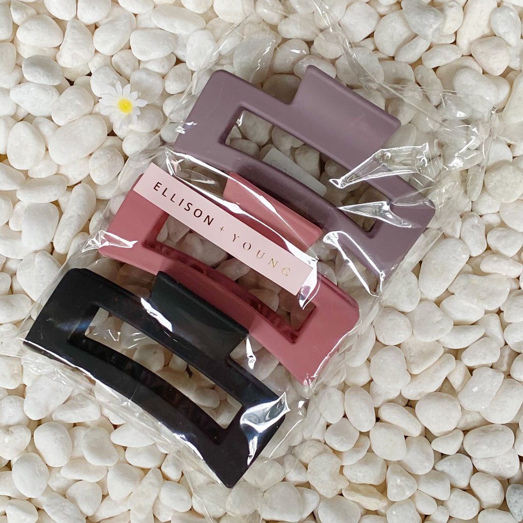 Matte Hair Claw Clip Set – Chic Acrylic Claw Clips, Gift for Women
