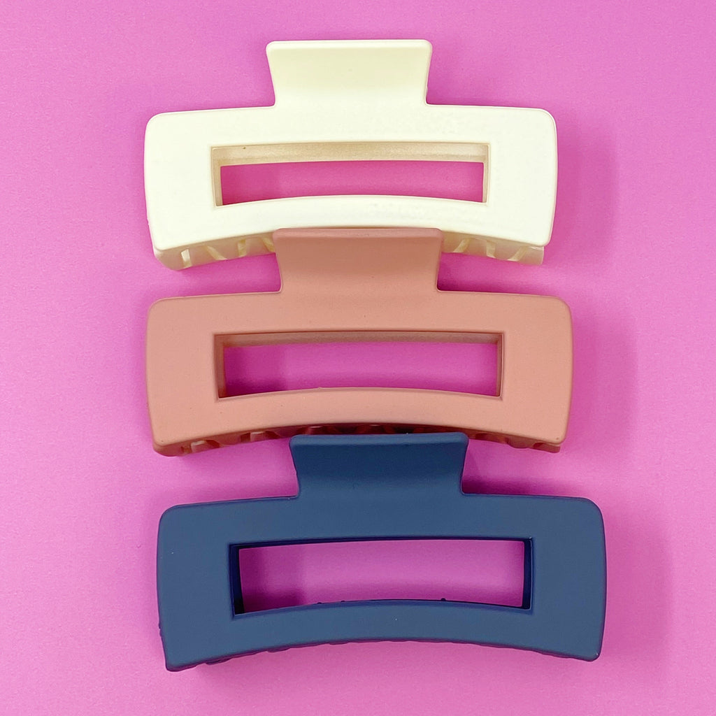 Matte Hair Claw Clip Set – Chic Acrylic Claw Clips, Gift for Women