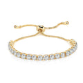 Gold-Tone Adjustable Zircon Tennis Bracelet