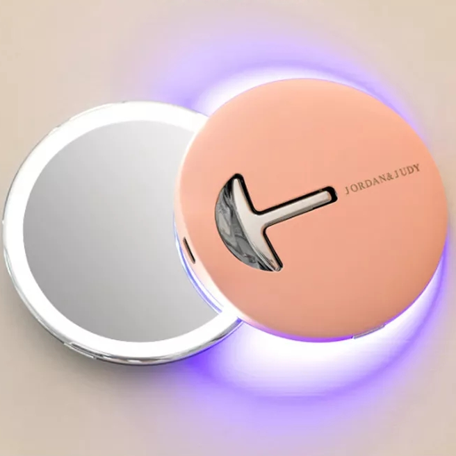 LED Travel Makeup Mirror – Rechargeable Foldable Compact Mirror, Gift for Women