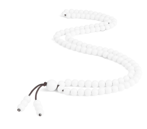 Men's Natural Stone Malachite 108 Beaded Necklace
