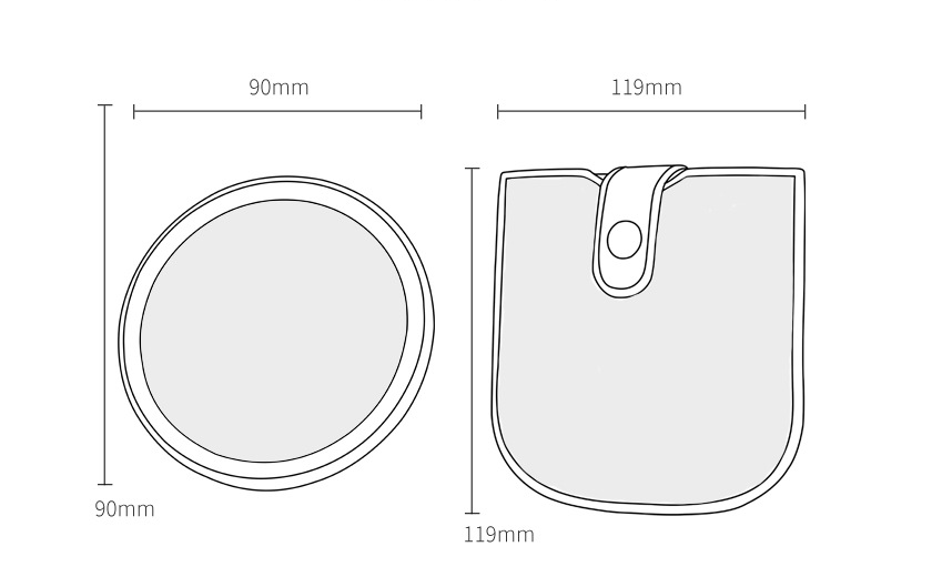 LED Travel Makeup Mirror – Rechargeable Foldable Compact Mirror, Gift for Women