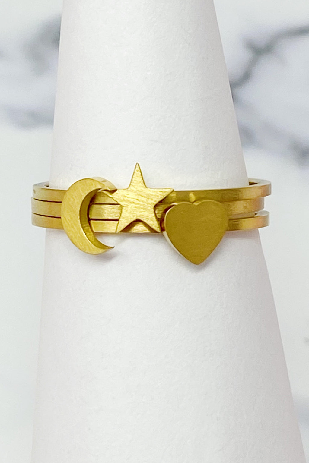 Tiny Figure Stackable Ring for Women – 18k Gold-Plated Charm Ring, Gift for Her