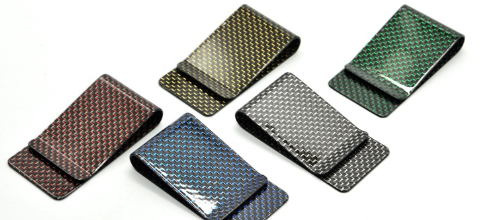 Carbon Fiber Money Clip Wallet for Men – Slim Business Card Holder, Gift for Him