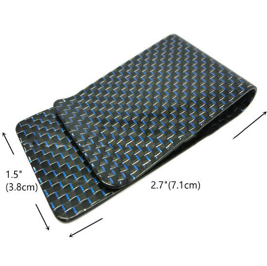 Carbon Fiber Money Clip Wallet for Men – Slim Business Card Holder, Gift for Him