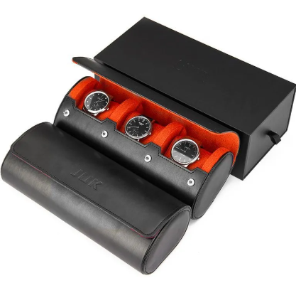 Leather Watch Roll for Men – Travel Watch Storage Case, Gift for Him