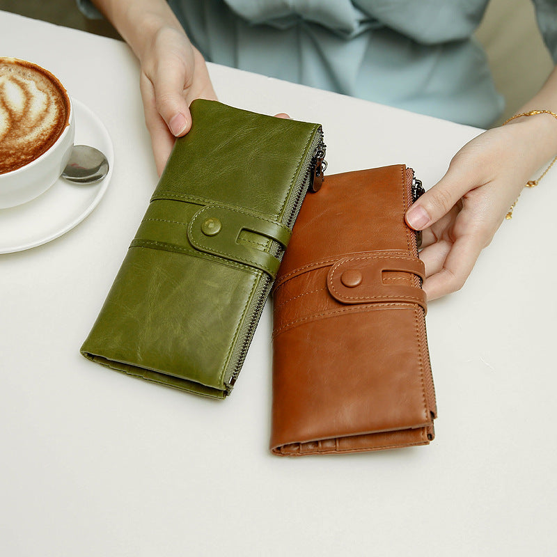 Vintage Leather Long Wallet for Men – A Timeless Gift for Him