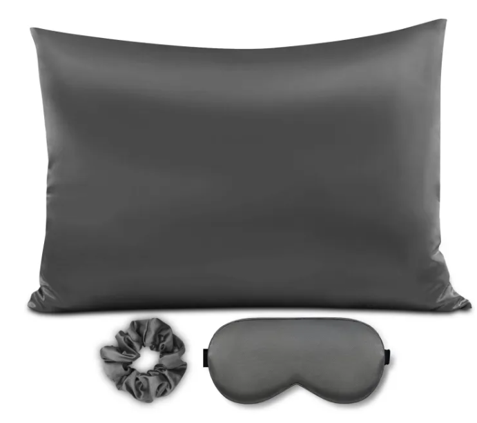 Satin Pillowcase 3-Piece Sleep Set for Women – Pillowcase, Eye Mask & Scrunchie, Gift for Her