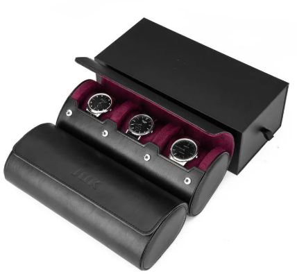 Leather Watch Roll for Men – Travel Watch Storage Case, Gift for Him