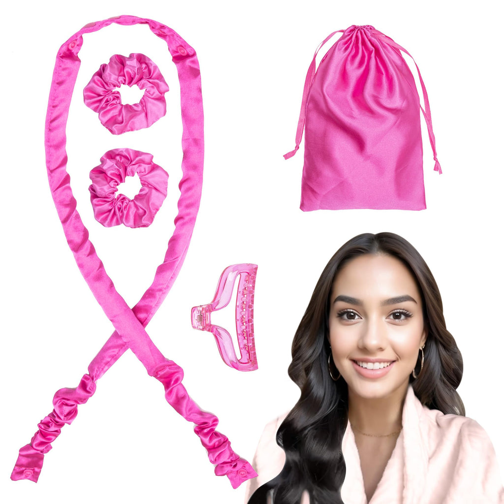 Satin Heatless Curling Set – Overnight No-Heat Curls Kit, Gift for Women
